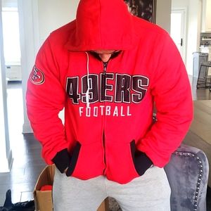 49ers insulated hoodie reversible